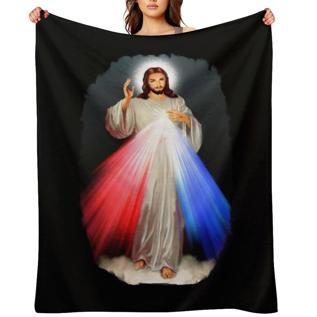Divine Mercy Throw Blanket Decoratives Soft Plush Plaid warm winter Sleeping Bag Blankets