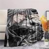 1PC Black Butler Print Flannel Blanket, High Quality All Seasons, Home Decor, Warmth and Comfort, Perfect for Christmas Gifts
