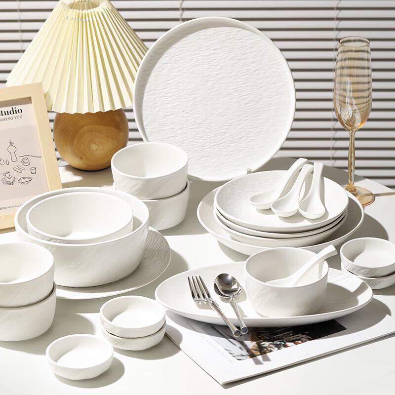Kangmo Nordic 58-Piece Underglaze Ceramic Dinnerware Set