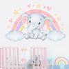 Children's Room Wall Stickers Cartoon Animals on Train Airplane Hot Air Balloon Wall Decals Baby Nursary Kindergarten Decoration