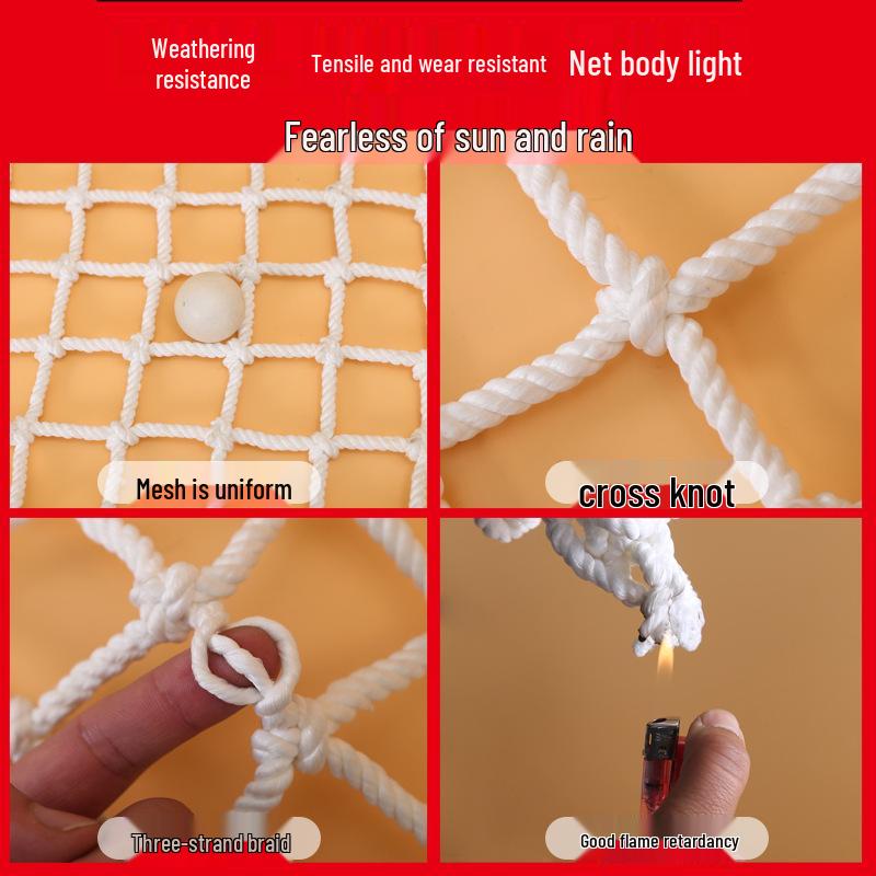 Flame Retardant Safety Scaffolding Net: White Anti-Fall Protection for Construction Sites