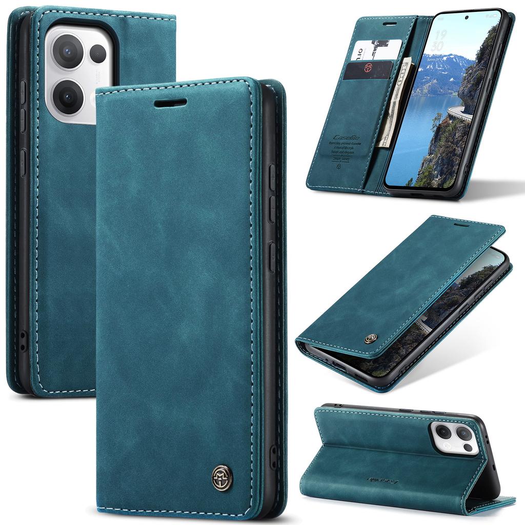 For Oppo Reno13 5G (Global) Wallet Case CASEME 013 Series PU Leather Phone Cover Stand