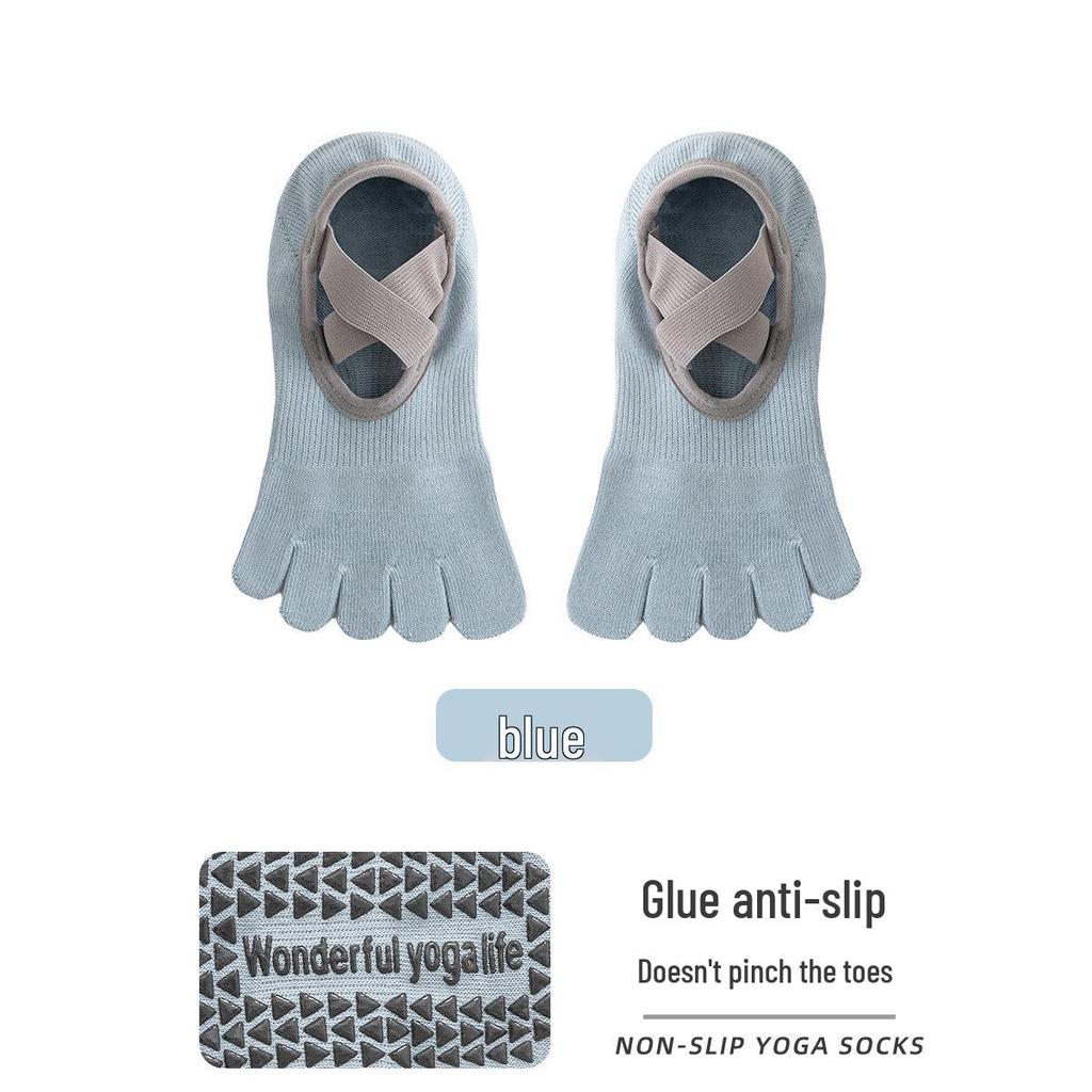 Women's Anti-Slip Five-Toe Yoga Pilates Socks - Summer Thin Pure Cotton Fitness Dance Socks
