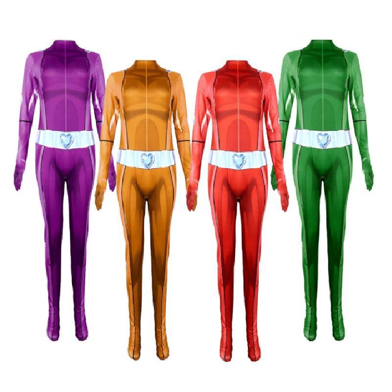 Totally Spies Cosplay Costume For Women Girls With Milk Silk Fabric For Halloween Stage Performance