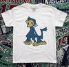 Blue Monkey Cartoon White Gildan Tee