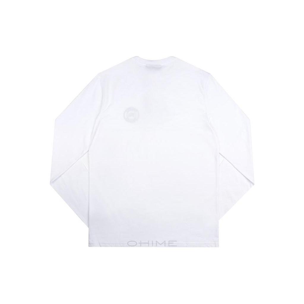 Burberry Embroidered Logo Cotton Long Sleeve T Shirt 80042561