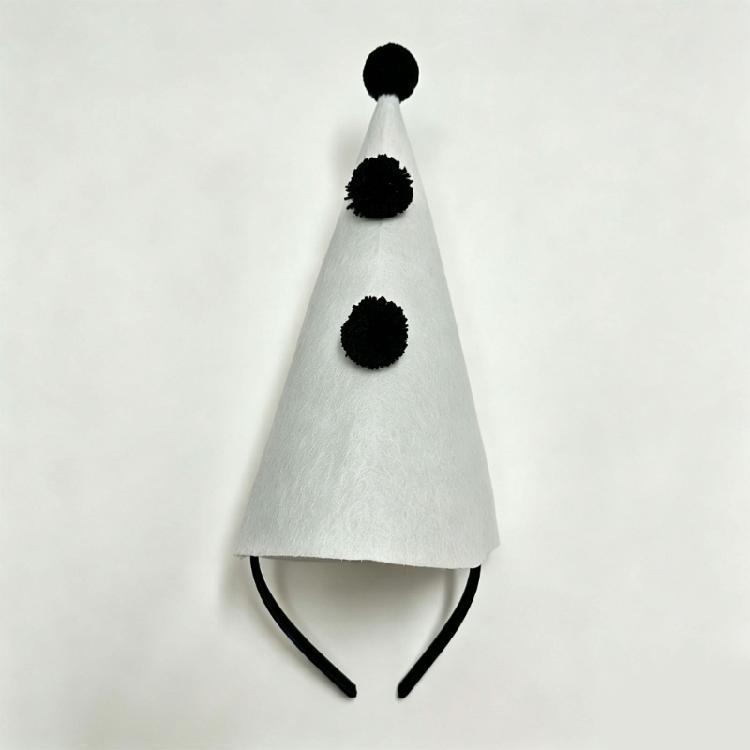 Cheerful Mini Party Clown Hat Headband with Wide Frame for Finishing Party Costumes without a Full-Size Hat Accessory