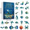 Set Regalo Blind Box Decorazione Divertente per Albero di Natale Vita Marina Ciondolo Acrilico Ornamento Creativo di Creature Marine Per Natale