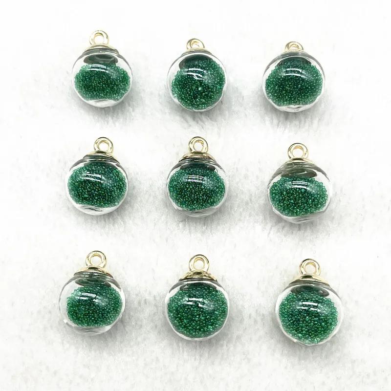 10pcs 16mm Magic Ball Transparent Glass Beads Transparent Pendant for Christmas Decoration Diy Handmade Accessories
