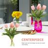 1 Bunch Exquisite Simulation Tulips Bouquet Bright Vivid Lifelike Fake Flower Decor for Bedroom Living Room Theme Party Photo