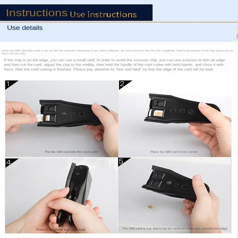 2 In 1 Micro SIM Card Cutter Heavy Duty Universal Tool with Standard Adapters Professional Precision