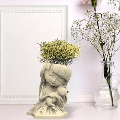 Succulents Flower Pot Resin Silicone Mold Suitable for Diy Garden Concrete Flower Pot Candle Holder Crafts Home Decor