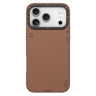 YOUNGKIT For iPhone 17 Pro Max Case Compatible with MagSafe PU Leather + PC Phone Cover