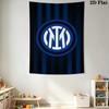Inter Milan Logo Wallpaper Threepiece Set 1 Duvet Cover 2 Pillowcase Without Core Soft And Comfortable Christmas Birthday Gift