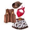Mädchen Cowgirl Kostüm Kleider Kinder Western Cowgirl Kostüme Karneval Cosplay Halloween Event Party Verkleidung