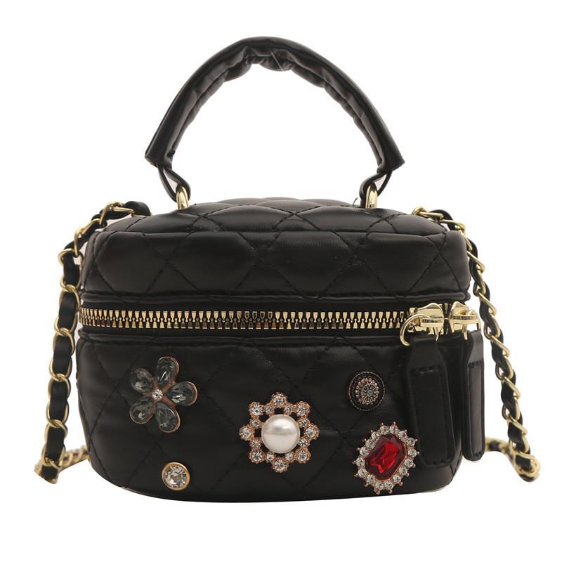 Stylish Chain Bag For Girls 2024 New Kids  Bag Parent-child Handbag Cute Crossbody Bag чёрный