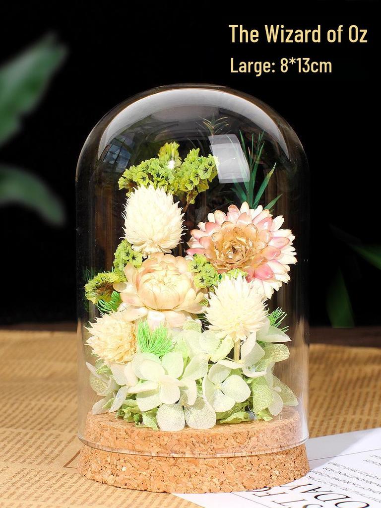 Handmade Preserved Flower Glass Dome Ornament: Double Ninth Festival DIY Kit for Creative Gifts & Team Activities