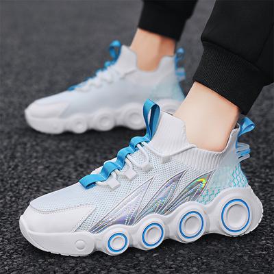 Men's Sports Shoes 2024 Spring New Breathable Socks Mouth Trendy Shoes Wind Fire Wheel Sole Casual Running Shoes for Men Sneaker