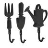 Set of 3 Country Living Cast Iron Wall Hooks - Garden Tools