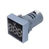 AC30-500V Voltmeter Square / Round Panel LED Digital Display Volt Meter AC 220V 22mm Opening Diameter Mini Voltage Tester Gauge