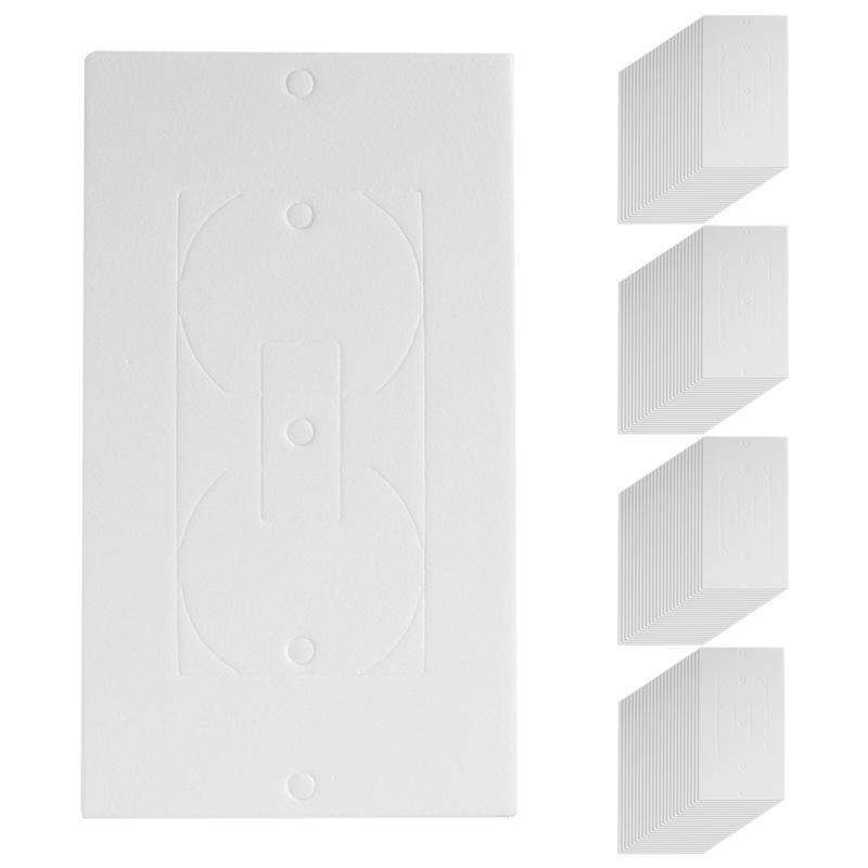 AEE4-Outlet Insulators Draft Sealers, 100Pcs Electrical Outlet Insulation Pads, EVA Foam Gasket For Wall, Switch Socket Cover