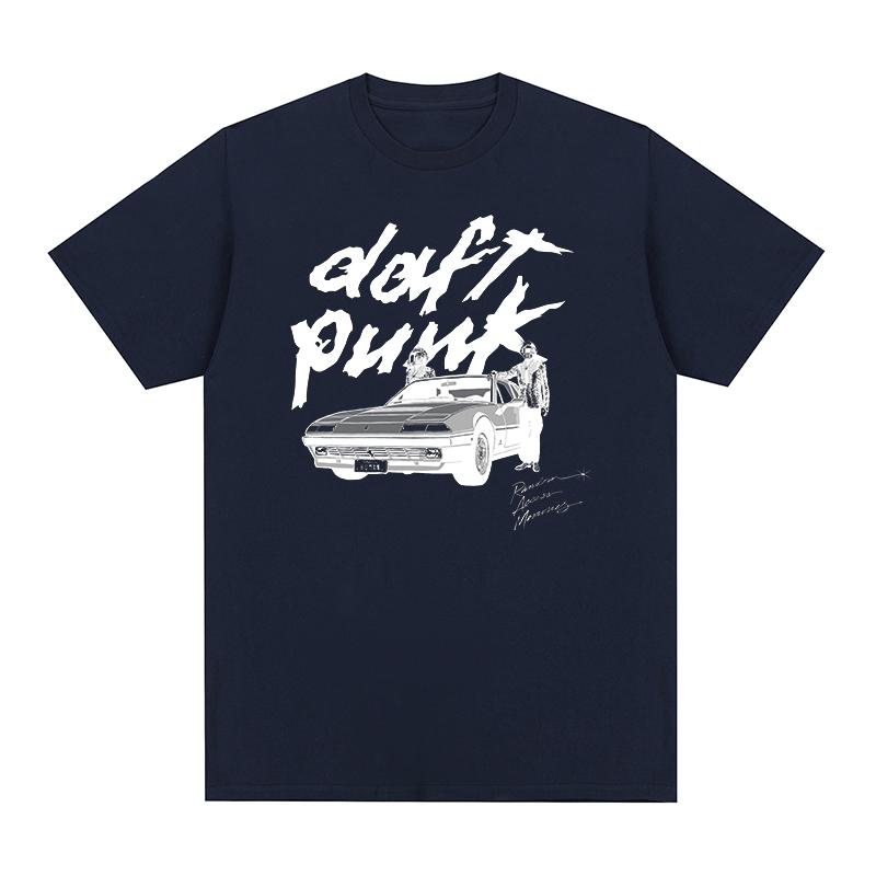 Daft Punk Vintage Tshirt Graphic Y2k French Electronic Music Cotton Unisex T Shirt New TEE TSHIRT Womens Tops