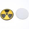 4ks nukleárny výstražný symbol Nálepka so stredovým krytom náboja emblému