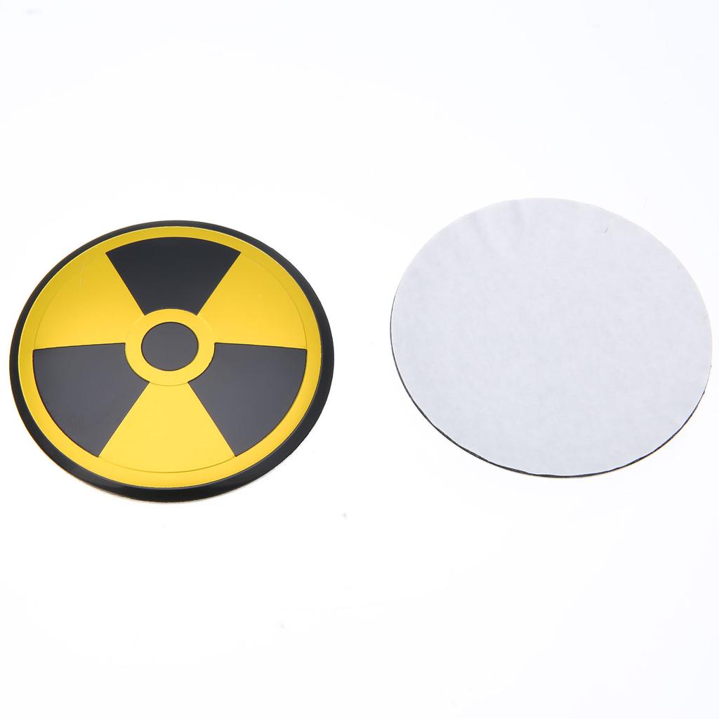 4 szt. Symbol ostrzegawczy nuklearny Koła Centrum Hub Cap Emblem Badge Naklejka Naklejka