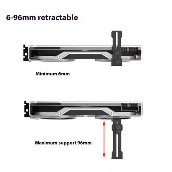 Graphics Card Holder GPU Bracket Durable Structure Adjustable Height Universal GPU Video Card Bracket PC Case Accessory