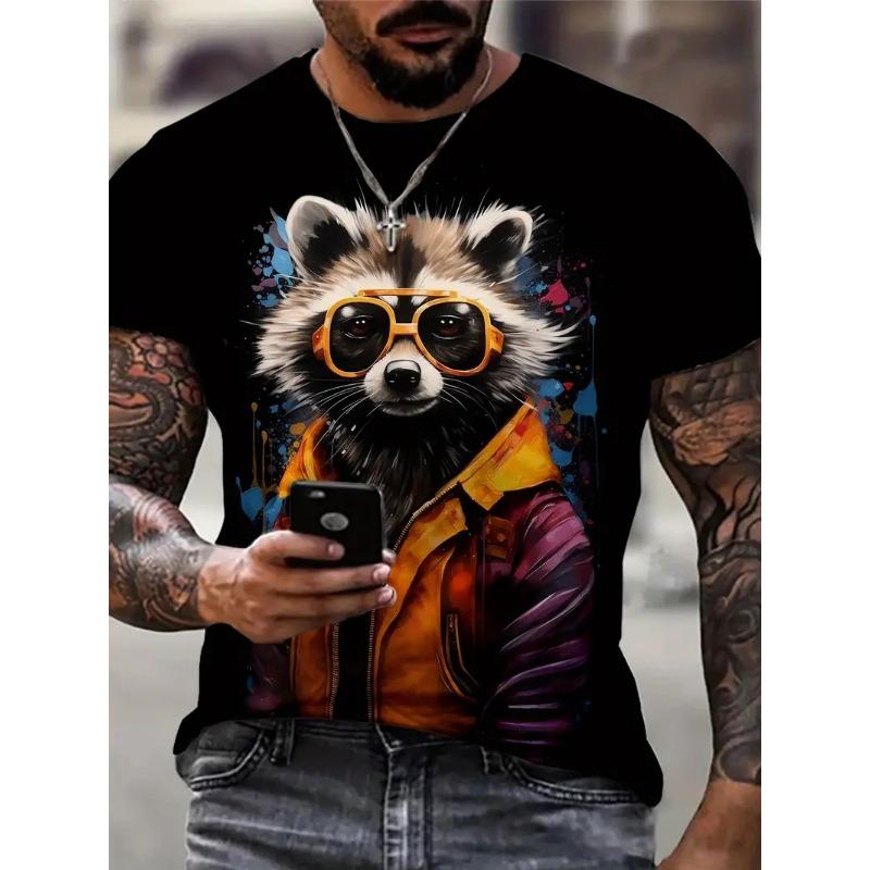 Vintage Clock Graphic Print Summer Men's O-Neck T-shirt Casual Short Sleeve Oversized T Shirts Fashion Tops Trend Men Clothing