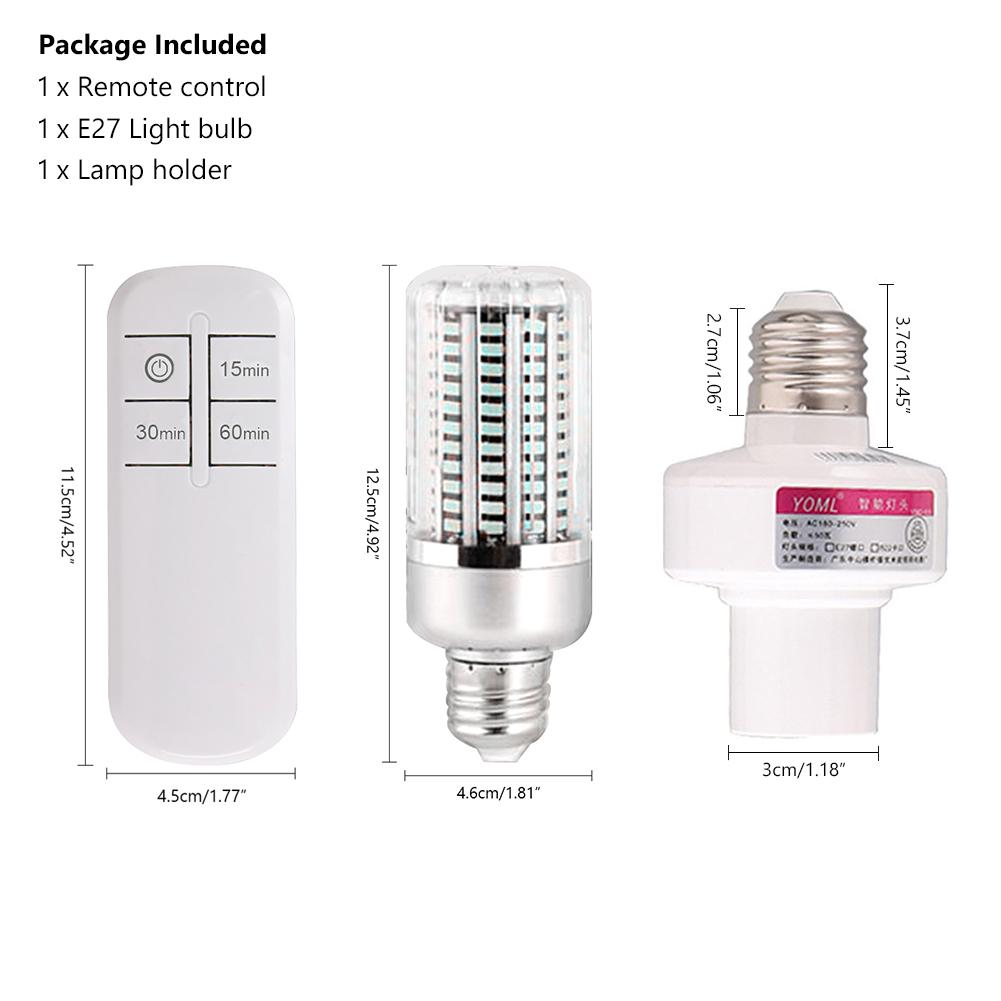 LED UV UVC Disinfection Lamp 40W Germicidal Sterilizer Light Bulb E27 85-265V 1 LED UV UVC Disinfection Lamp 40W Germicidal Sterilizer Light Bulb E27 85-265V 1