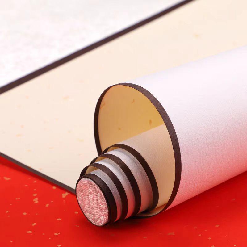 Seidenmontierte Drei-Öffnungs-Xuan-Papierrolle für Chinesische Malerei & Kalligraphie