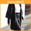 Womens And Autumn Spring Cross Border Bubble Sleeve Solid Colour Buttonless Sweater Cardigan
