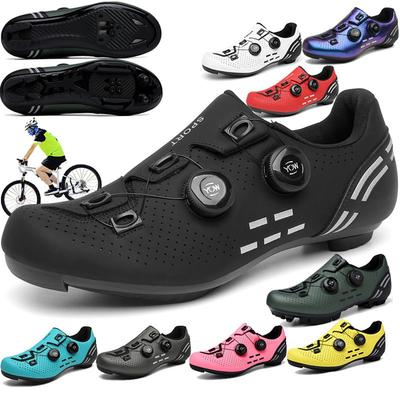 Unisex Large Size Cycling Shoes Road Mountain Bikes Non-Cleat Clipless Options Breathable Anti-Slip Shock Absorption