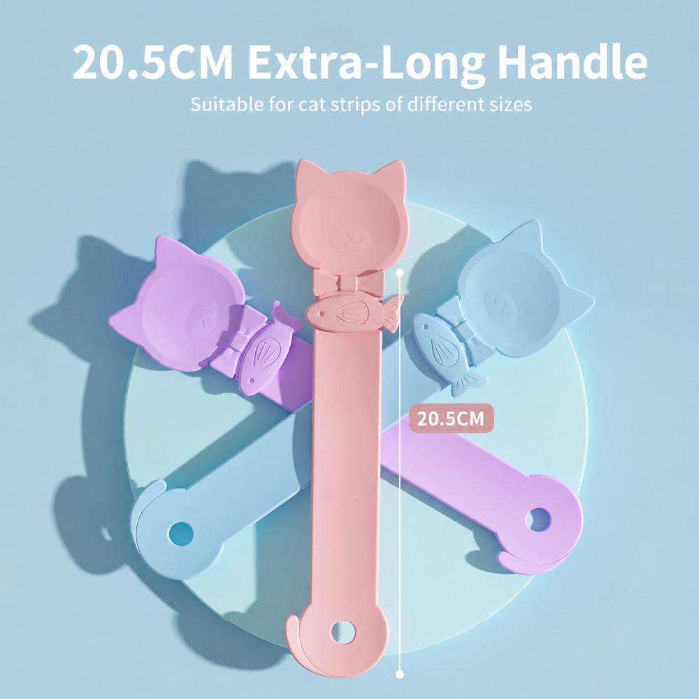 1/3Pcs Cat Strip Feeder Spoon Long Handle Cat Treat Holder For Lickable Cat Tre Easy Squeeze Feeding Tool For C Kittens