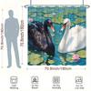 Swans in the Pond Shower Curtain - Water-Resistant, Easy to Clean, Adds an Elegant and Natural Touch to Your Bathroom Decor