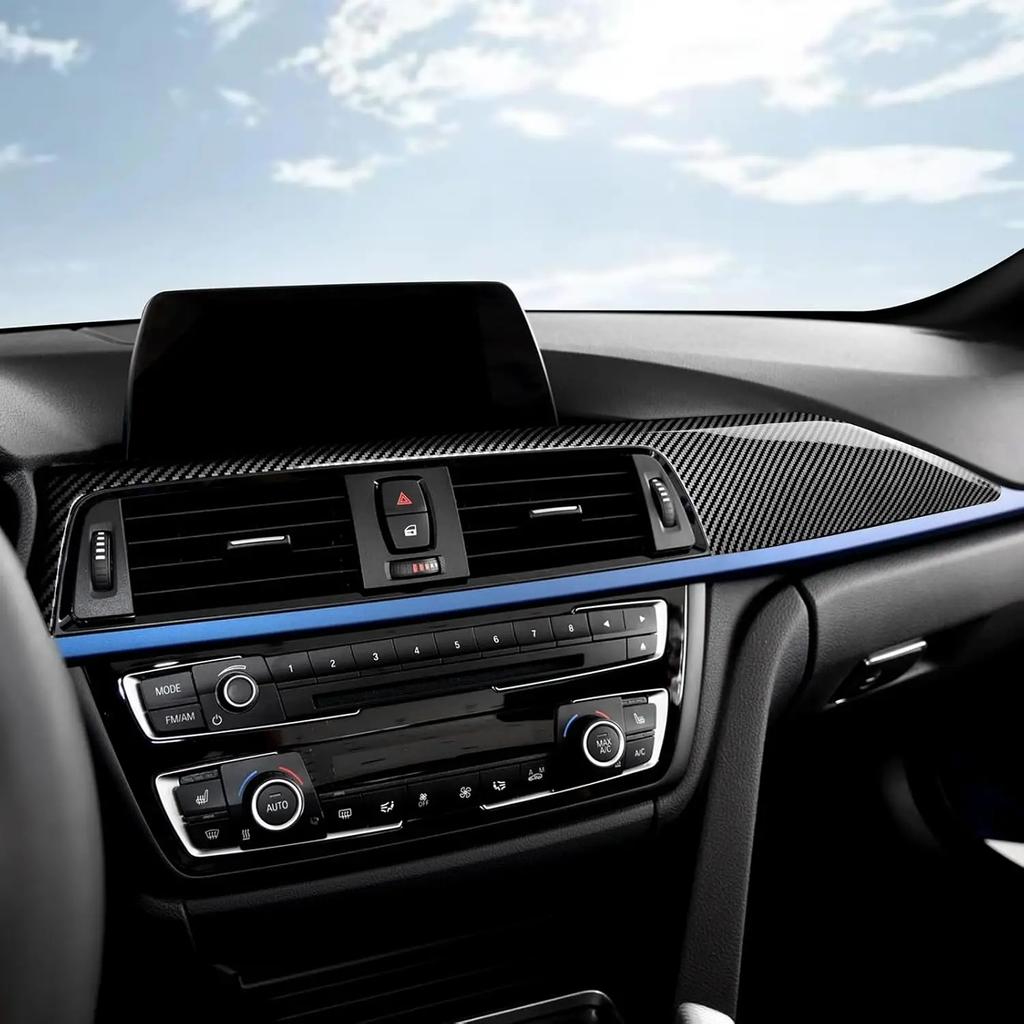For BMW F30 Dashboard Panel Cover ABS Carbon Fiber Style Interior Trim for 2013-2018 3 Series F30 F31 F32 F33 F34 F36 328i 320i