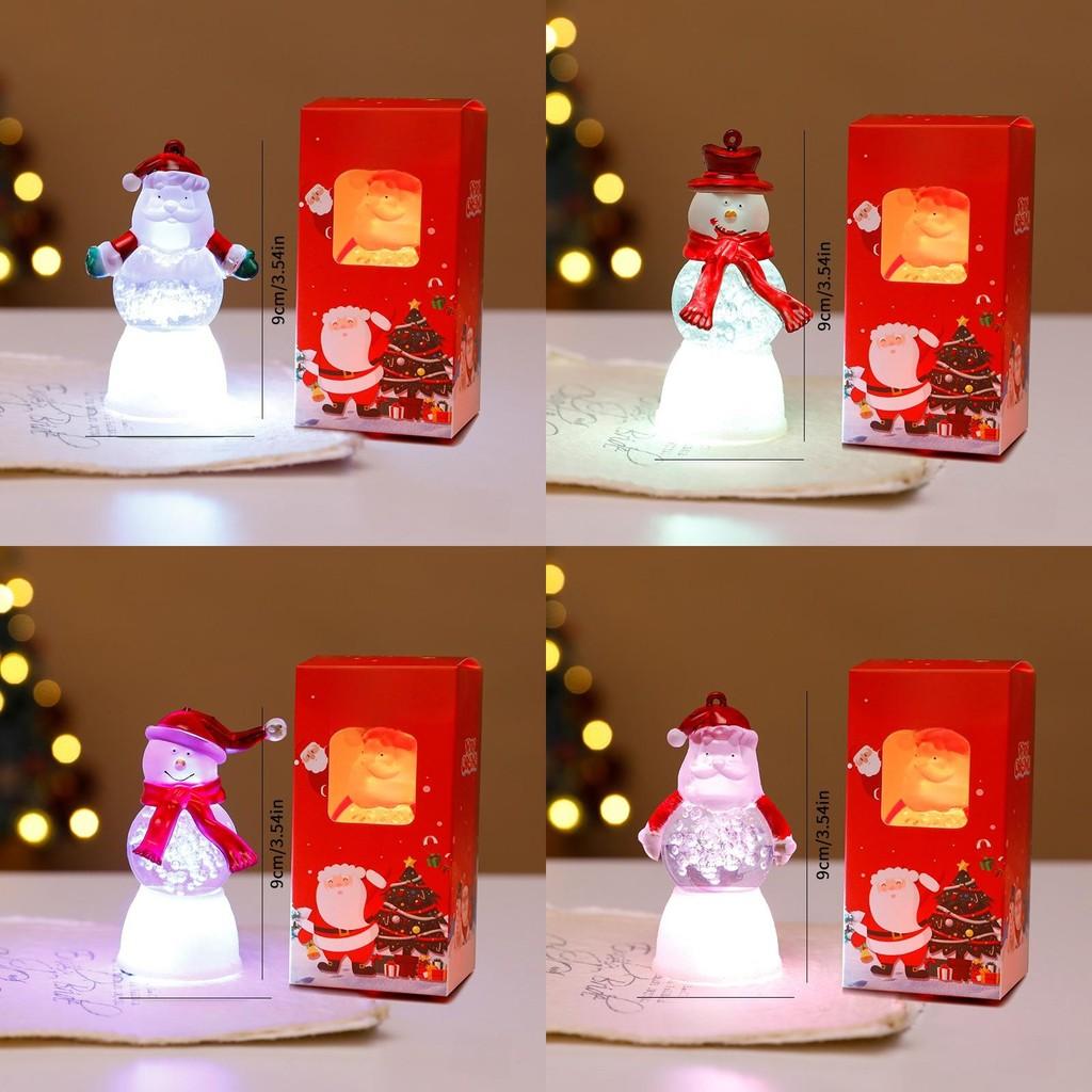 Christma Snowman Bubble Light Decor With Plastic Material For Holiday Festivities