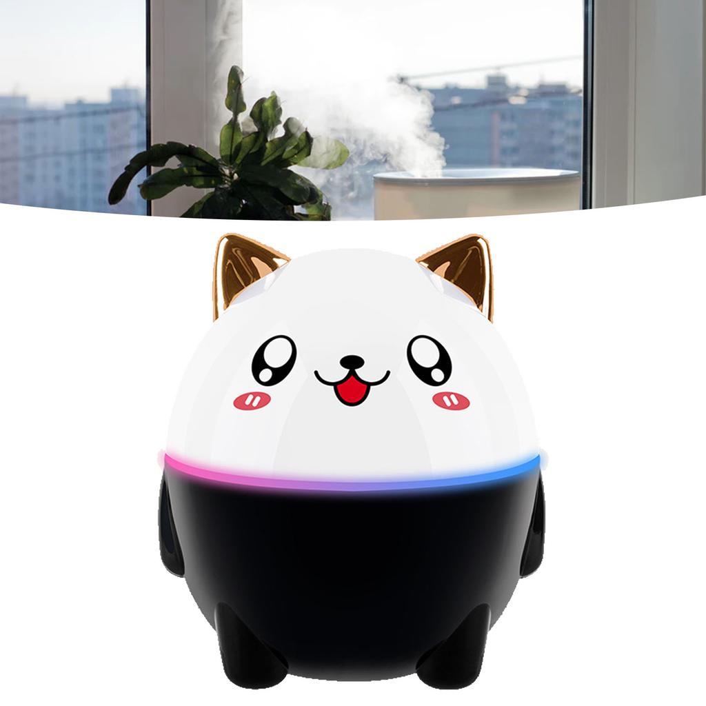 Niedlicher Haustier-Luftbefeuchter Feiner Nebel Befeuchtend Beleuchtung Desktop-Luftbefeuchter für Schlafzimmer Büro 230ml Panda