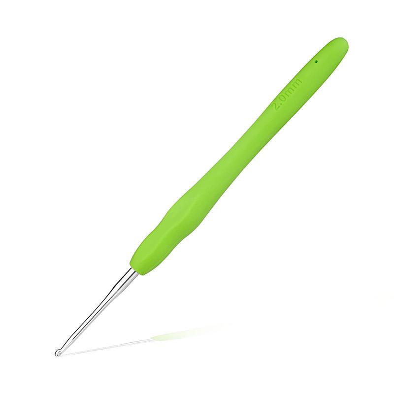 1Pc 2.0-6.0Mm Rainbow Soft Handle Crochet Rubber Handle Crochet Sewing Tools