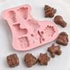 Christmas Silicone Cake Mold 7 Cavities Baking Mold for Kitchen DIY Chocolate Candy Mold Flexible Non-Stick Silicone Mold for Baking