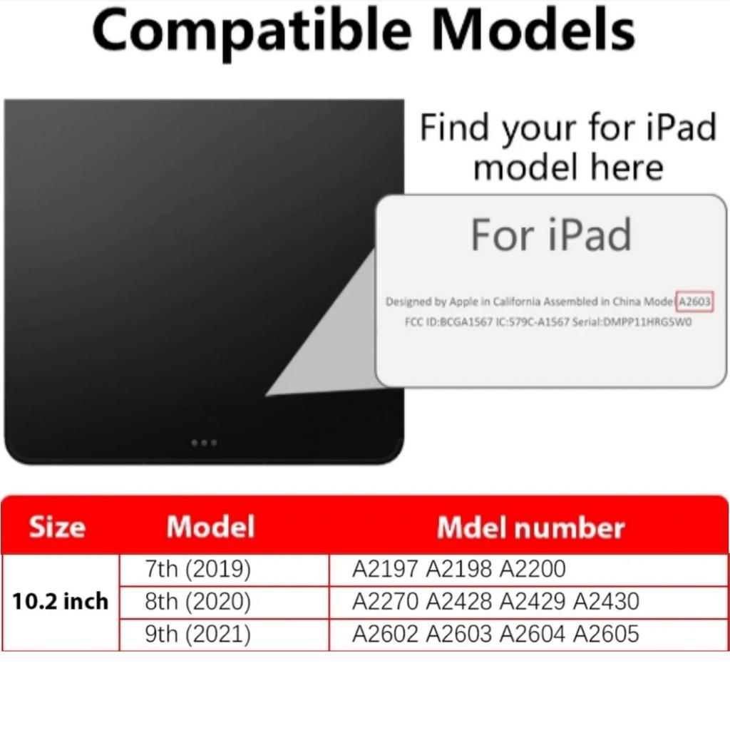 For iPad 10.2 8th 7th 9th Generation Magnetic Smart Cover For iPad 10.2 with Pencil Holder Tablet Cover