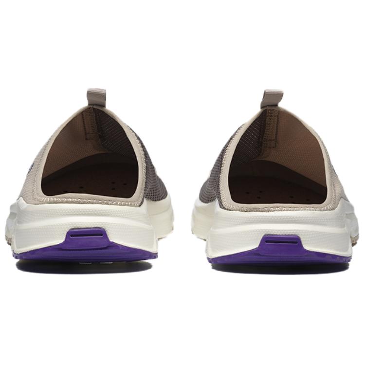 Salomon Rx Slide 3.0 Trendy Recovery Casual Non-Slip Quick-Dry Closed-Toe Slippers Unisex slippers Feather-Gray Iron-Gray Bright-Purple 475751