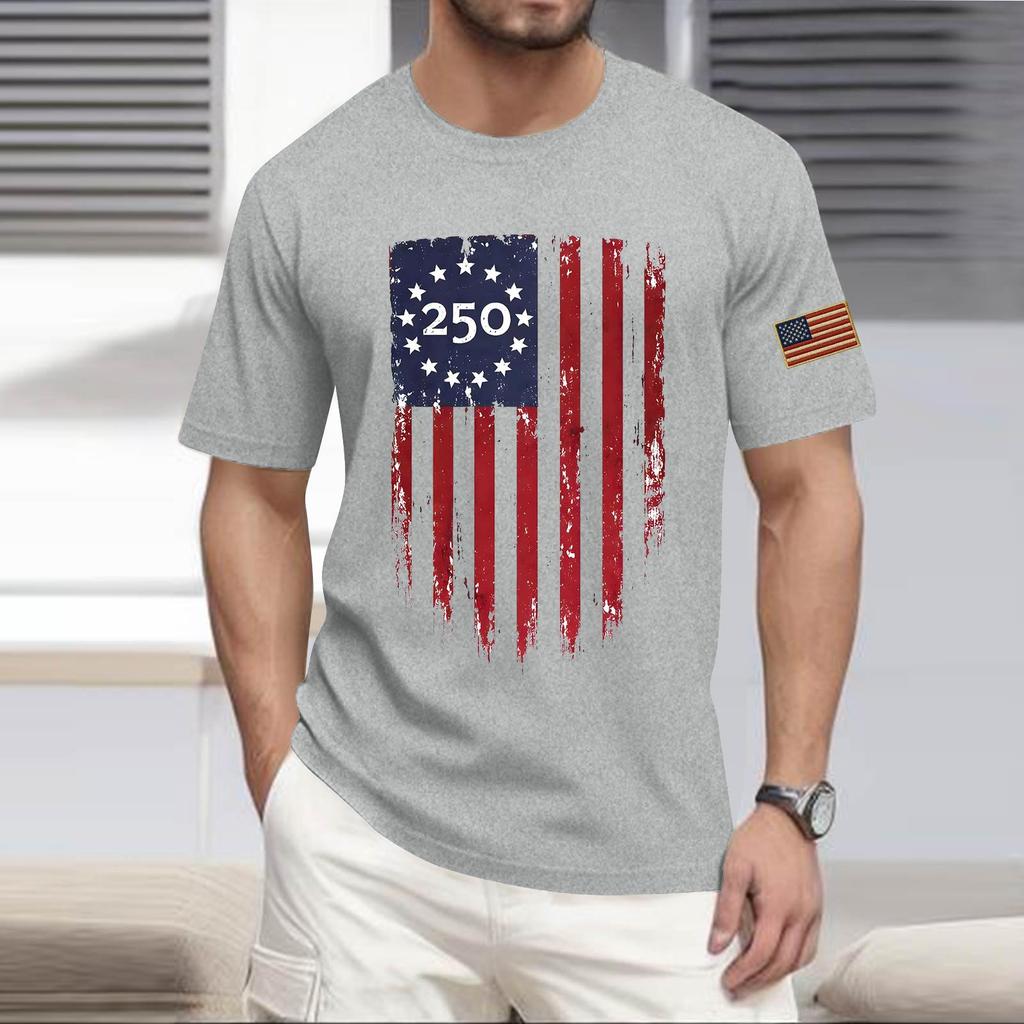 Men's Casual Round Neck Lightweight Short-Sleeve Top