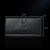Minimalist PU Leather Men's Wallet Black Coffee Long Style Multiple Pockets High Capacity Retro Coin Purse Men Women