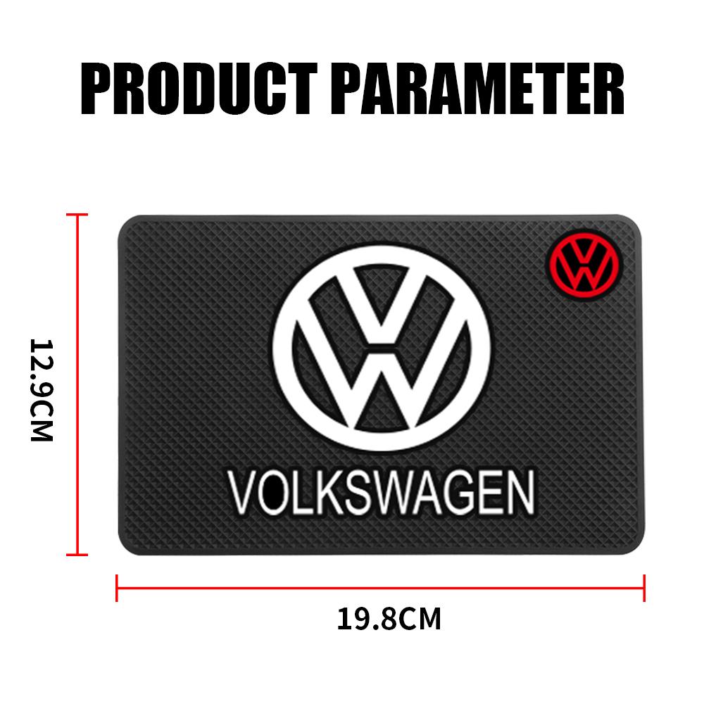 För VOLKSWAGEN VW Bil Instrumentbräda Klibbig Anti-halk PVC-matta Silikonförvaring För Volkswagen VW Golf Polo Beetle CC Passat JettaTou