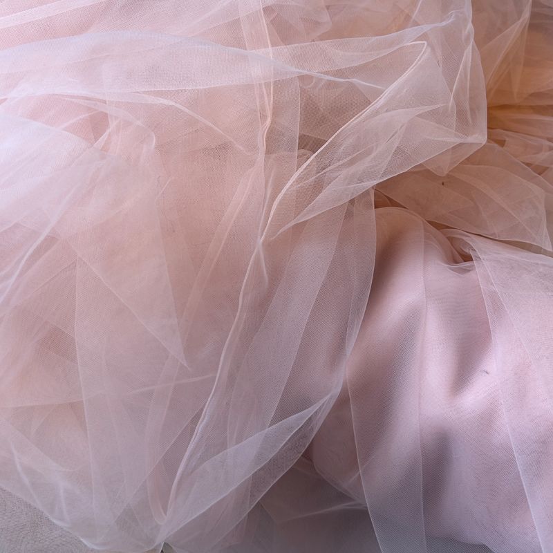 Fine transparent and soft gauze and net fabric suitable for wedding dresses formal gowns and designer clothing fabrics