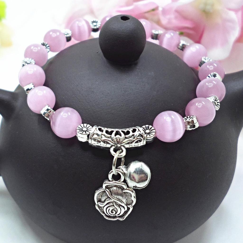 Red Agate Crystal Beaded Bracelet for Women - Handcrafted Couple Jewelry