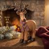 Decorative Elk Statues for Cabin Rustic Ornament, Handcrafted Resin Deer Figurine, Unique Housewarming Gifts Animal Lovers Wildlife Sculpture