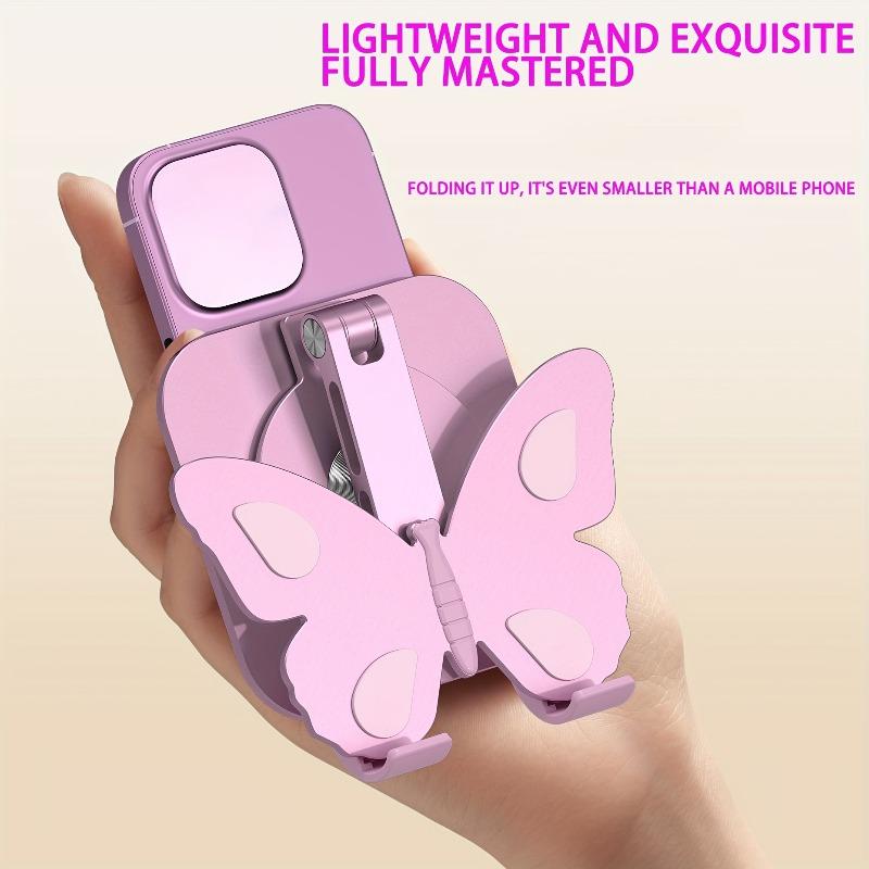 1Pc Stylish 360 ° Adjustable Butterfly Phone Holder - Rugged Foldable Holder - Suitable for Phones and Tablets